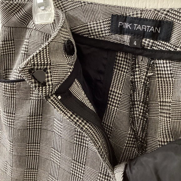 Pink Tartan Women’s Pants Trousers Plaid Cropped Career Office Women's Size 4 - Picture 12 of 13
